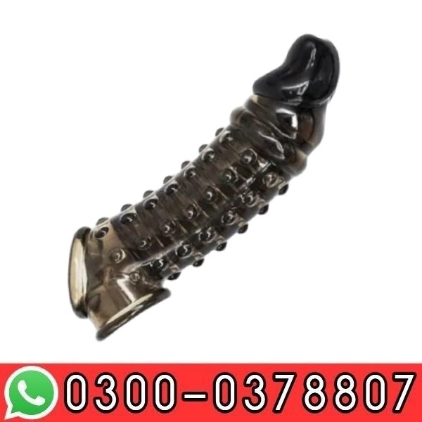 Black style Color Dotted Pines Sleeve Condom In Pakistan 